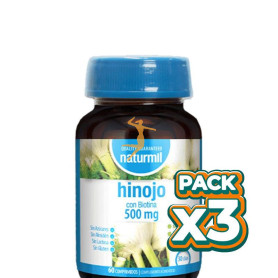 Pack 3x HINOJO CON BIOTINA 500MG 60 COMPRIMIDOS NATURMIL