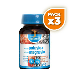 Pack 3x CITRATO DE POTASIO + CITRATO DE MAGNESIO 90 COMPRIMIDOS NATURMIL