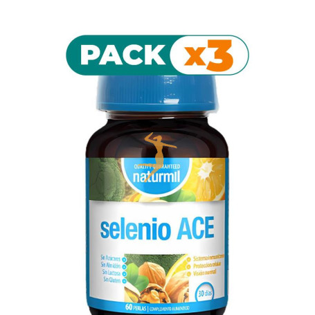 Pack 3x SELENIO ACE 60 PERLAS NATURMIL