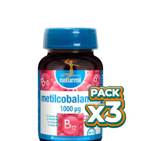 Pack 3x METILCOBALAMINA 60 CÁPSULAS NATURMIL