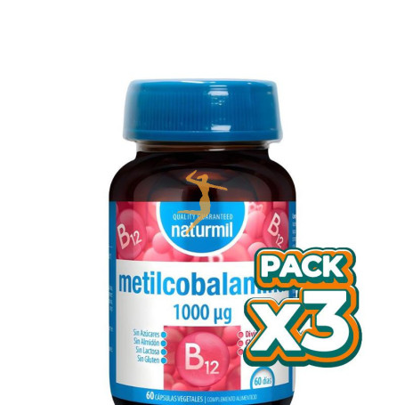 Pack 3x METILCOBALAMINA 60 CÁPSULAS NATURMIL