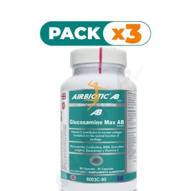 Pack 3x GLUCOSAMINE MAX AB COMPLEX 90 CÁPSULAS AIRBIOTIC