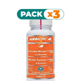 Pack 3x CURCUMA MICELAR + PEA CON BOSWELIA 60 CAPSULAS AIRBIOTIC
