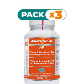 Pack 3x VIT C NO ACIDA AB 120 CÁPSULAS AIRBIOTIC