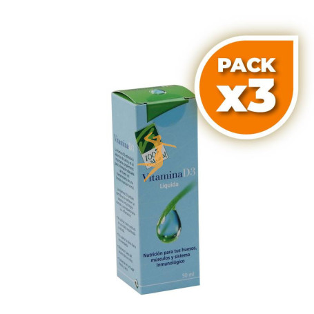 Pack 3x VITAMINA D3 LÍQUIDA 100% NATURAL