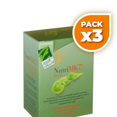 Pack 3x NUTRIMK7 HUESOS 60 PERLAS 100% NATURAL