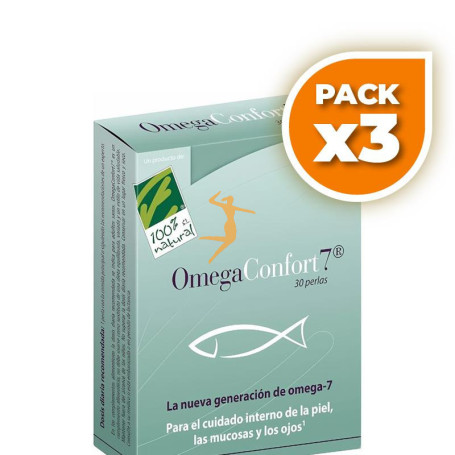 Pack 3x OMEGACONFORT7 30 PERLAS CIENPORCIEN NATURAL