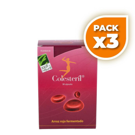 Pack 3x Colesteríl 90 Capsulas CIENPORCIEN NATURAL