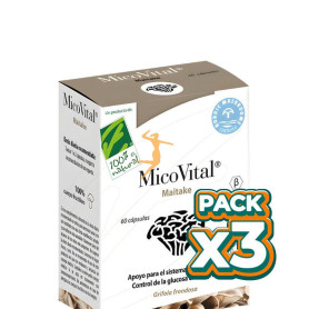 Pack 3x MICOVITAL MAITAKE 60 CÁPSULAS 100% NATURAL