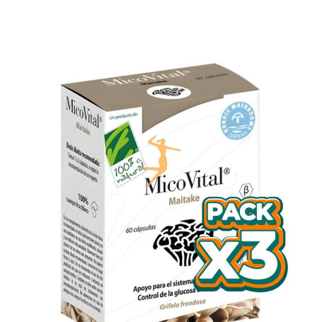 Pack 3x MICOVITAL MAITAKE 60 CÁPSULAS 100% NATURAL