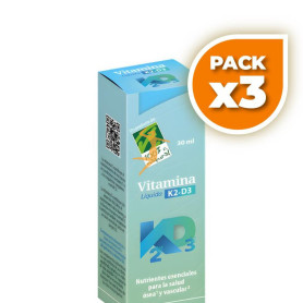 Pack 3x VITAMINA K2+D3 30ML 100% NATURAL