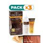 Pack 3x TINTE NUTRICOLOR 7.4 ROJO COBRIZO 140Ml. BIOKAP