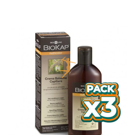 Pack 3x NUTRICOLOR ACONDICIONADOR BIOKAP 250Ml. BIOKAP
