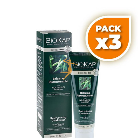 Pack 3x BÁLSAMO ACONDICIONADOR REESTRUCTURANTE COSMO ECOCERT 200 ML BIOK