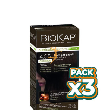 Pack 3x RAPID DELICATO 4.05 CASTAÑO CHOCOLATE 135ML BIOKAP