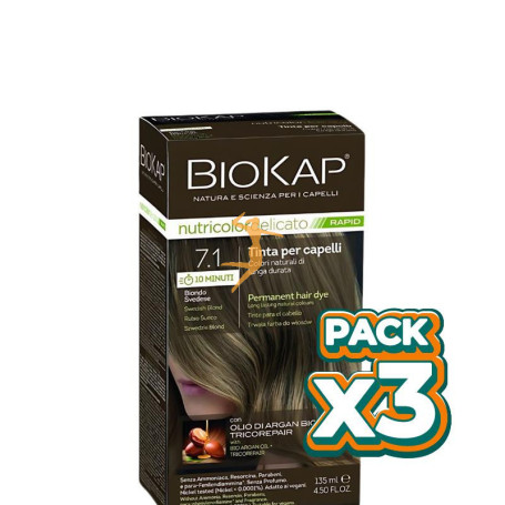 Pack 3x RAPID DELICATO 7.1 RUBIO SUECO 135ML BIOKAP