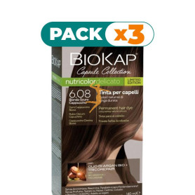 Pack 3x DELICATO 6.08 RUBIO OSCURO CAPUCHINO ED. LIMITADA 140ML BIOKAP