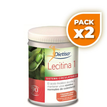Pack 2x LECITINA 1 90 PERLAS DIETISA