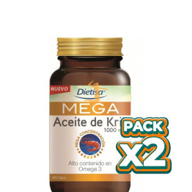 Pack 2x OMEGA 3 MEGA KRILL 60 CÁPSULAS DIETISA