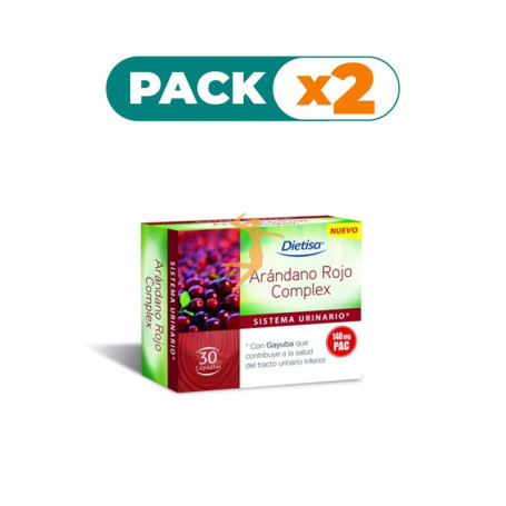 Pack 2x ARÁNDANO ROJO COMPLEX 30 CÁPSULAS DIETISA