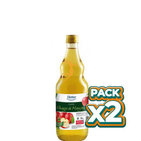 Pack 2x VINAGRE DE MANZANA 750Ml. DIETISA