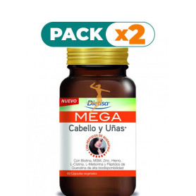 Pack 2x MEGA CABELLO Y UÑAS 60 CÁPSULAS DIETISA