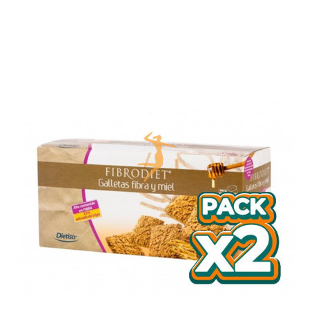 Pack 2x FIBRODIET GALLETAS FIBRA Y MIEL 1Kg. DIETISA