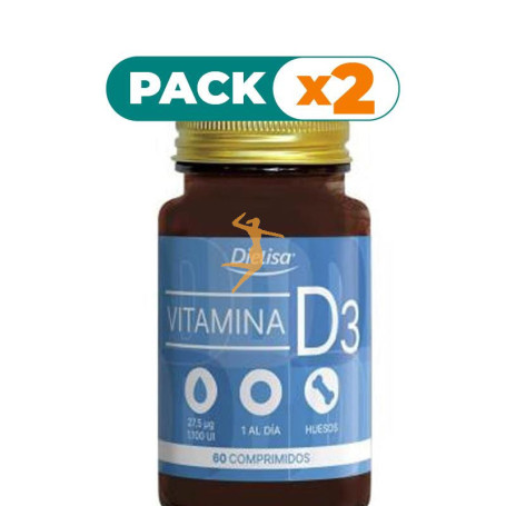 Pack 2x DIETISA VITAMINA D3 60 COMPRIMIDOS DIETISA