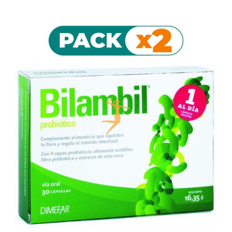 Pack 2x BILAMBIL PROBIÓTICO 30 CAPSULAS 545Mg. DIMEFAR