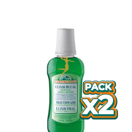 Pack 2x ELIXIR BUCAL DE MIRRA Y PROPOLEO 250Ml. CORPORE SANO