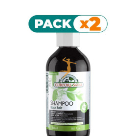 Pack 2x CHAMPU HENNA CABELLO NEGRO 300Ml. CORPORE SANO