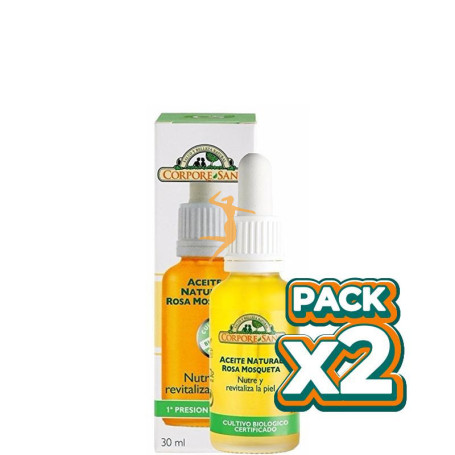 Pack 2x ACEITE 100% ROSA MOSQUETA 30Ml. CORPORE SANO