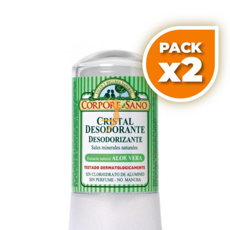 Pack 2x DESODORANTE MINERAL ALOE 60Gr. CORPORE SANO