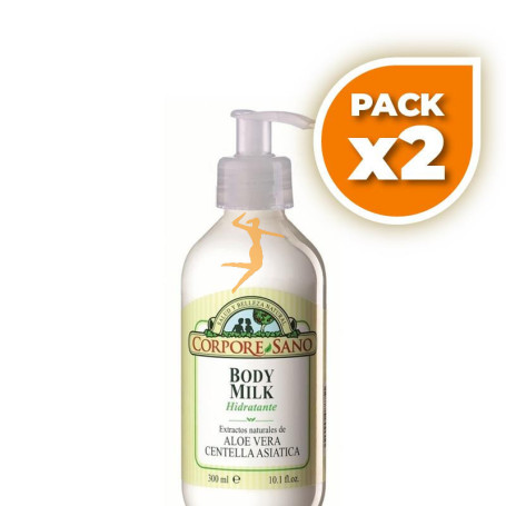Pack 2x BODY MILK ALOE VERA 300Ml. CORPORE SANO