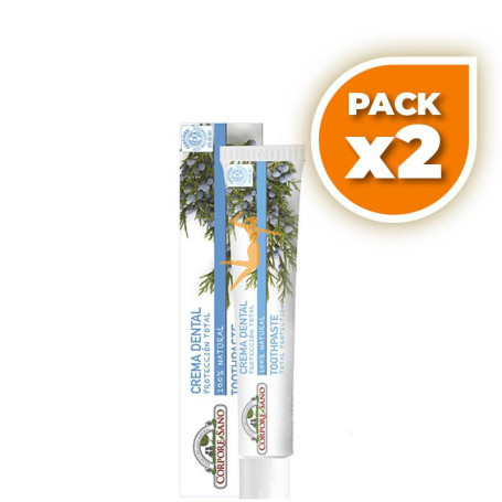 Pack 2x CREMA DENTAL PROTECCIÓN TOTAL 75Ml. CORPORE SANO