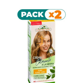 Pack 2x CREMA COLOR CABELLO RUBIO 80Ml. CORPORE SANO