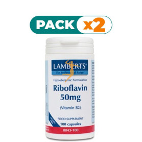 Pack 2x RIBOFLAVINA 50Mg. (VITAMINA B2) LAMBERTS