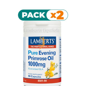 Pack 2x ACEITE DE PRÍMULA PURO 1000Mg. LAMBERTS