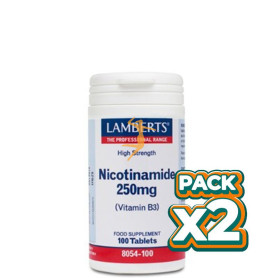 Pack 2x NICOTINAMIDA 250Mg. (VITAMINA B3) LAMBERTS