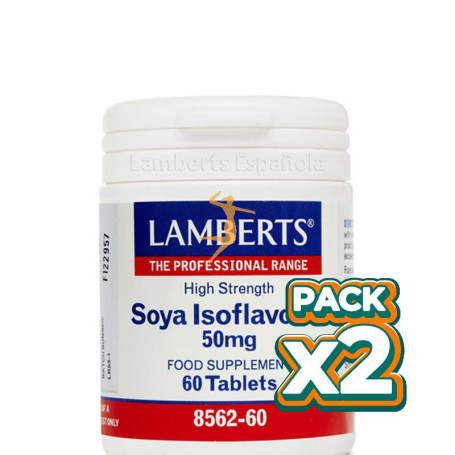 Pack 2x ISOFLAVONAS DE SOJA 50Mg. LAMBERTS