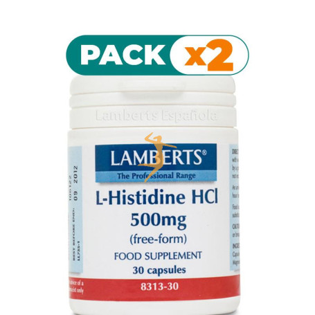 Pack 2x L-HISTIDINA HCI 500Mg. LAMBERTS