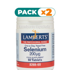 Pack 2x SELENIO 200µg. (COMO L-SELENOMETIONINA) LAMBERTS