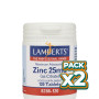 Pack 2x ZINC 25Mg. 120 TABLETAS LAMBERTS