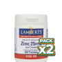 Pack 2x ZINC 25Mg. 120 TABLETAS LAMBERTS