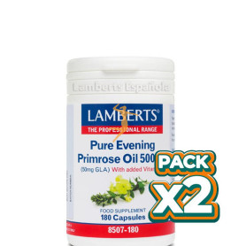 Pack 2x ACEITE DE PRÍMULA PURO 500Mg. LAMBERTS