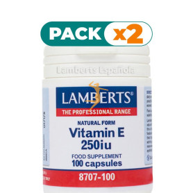 Pack 2x VITAMINA E NATURAL 250UI LAMBERTS