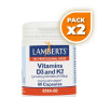 Pack 2x VITAMINA D3 Y K2 60 CÁPSULAS LAMBERTS