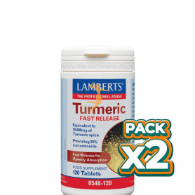 Pack 2x CÚRCUMA 120 TABLETAS LAMBERTS