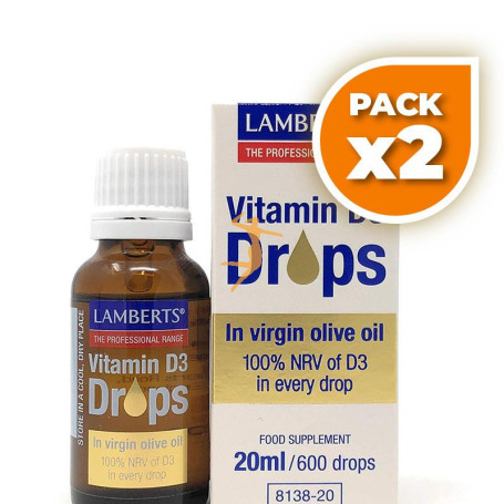 Pack 2x VITAMINA D3 20Ml. LAMBERTS