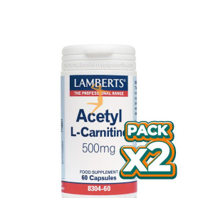 Pack 2x L-ACETIL CARNITINA 60 CÁPSULAS LAMBERTS